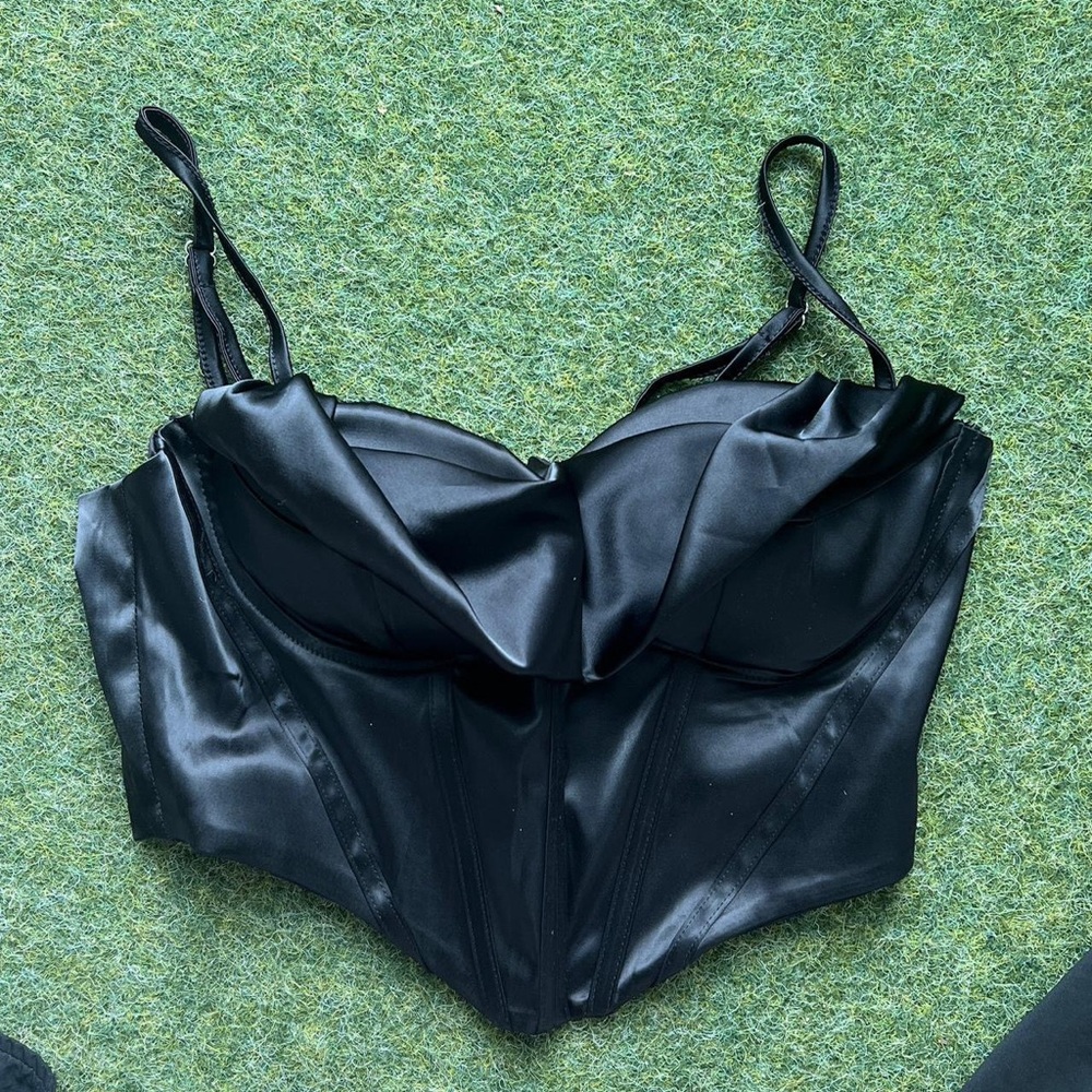 Corset black crop top from a boutique